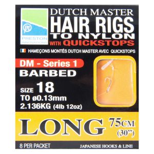 Preston Dutchmaster Hair Rigs to Nylon - with Quickstops